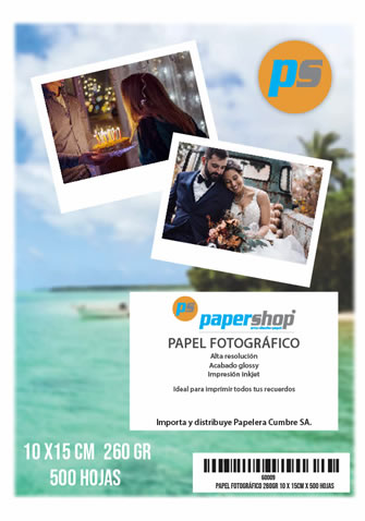 PAP.FOTOG GLOSS PS 10X15 260 GR - PQ500